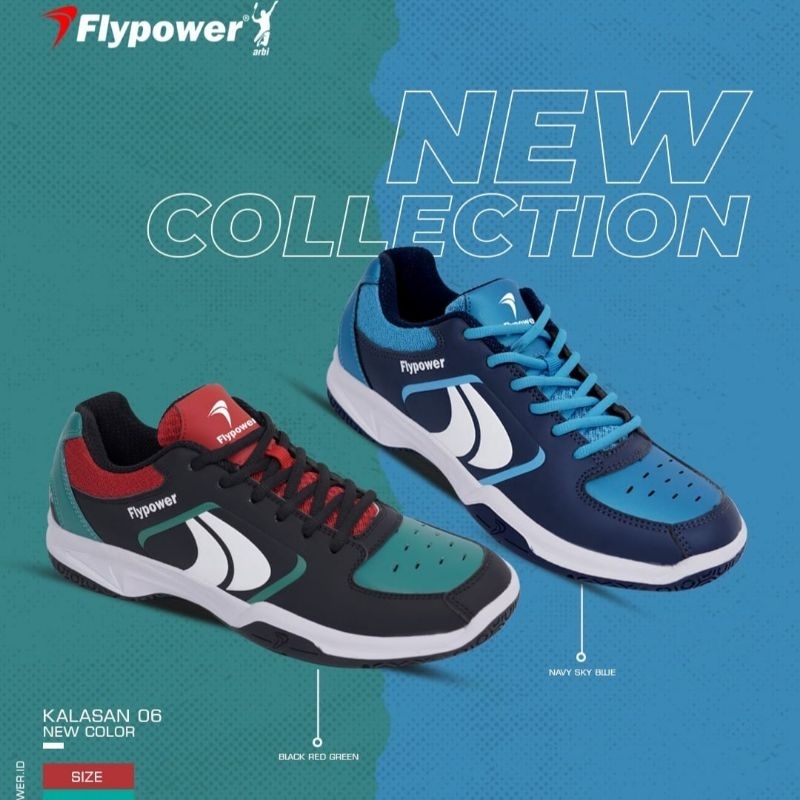 New  JUNIOR.....SEPATU BADMINTON FLYPOWER KALASAN 6 dan plaosan 9 Junior