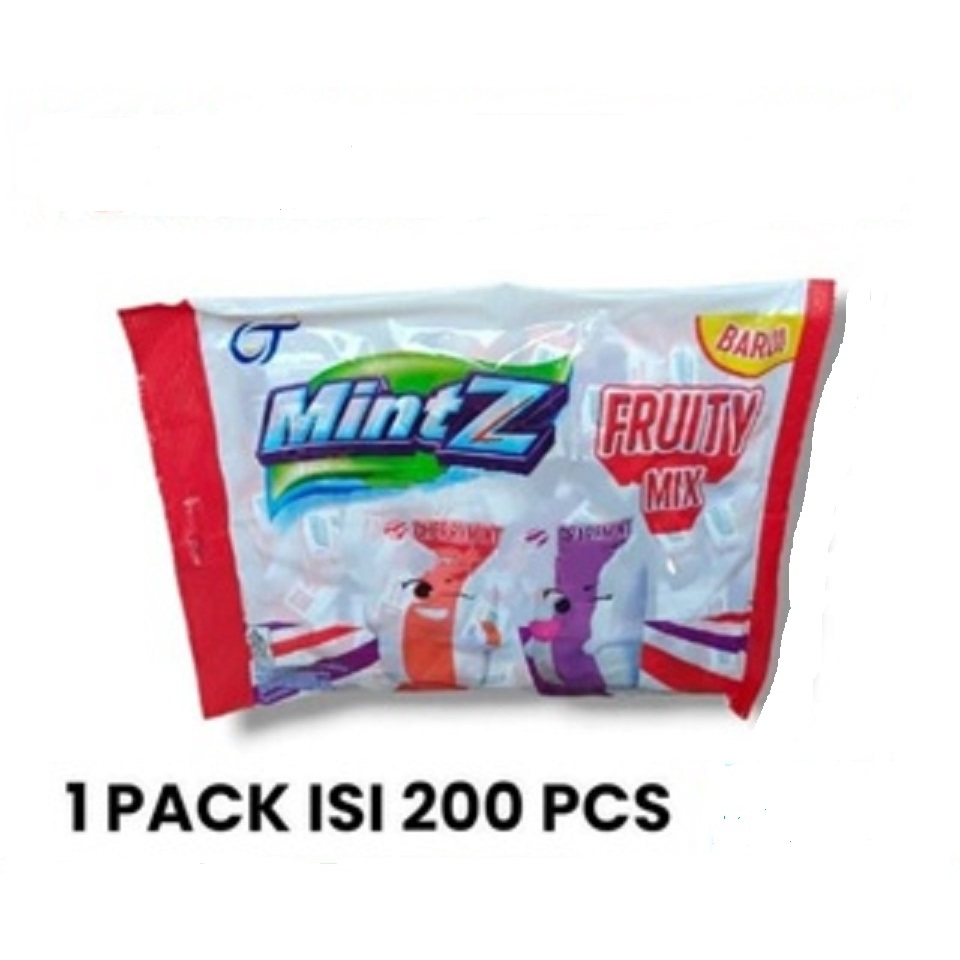 

Permen Mintz Fruity Mix 1pak isi 200pcs CherryMint GrafeMint