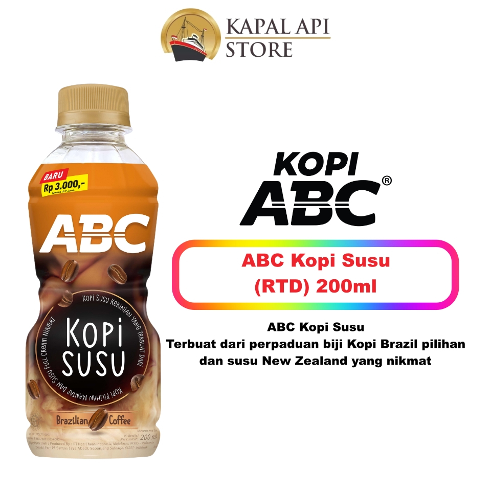 

KOPI ABC BOTOL 200ML SIAP MINUM