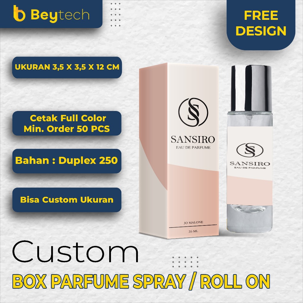 

Box Parfum Custom 35ml / Kemasan Botol 3,5x3,5x12 Custom/ Box Packaging/ Box Full Print