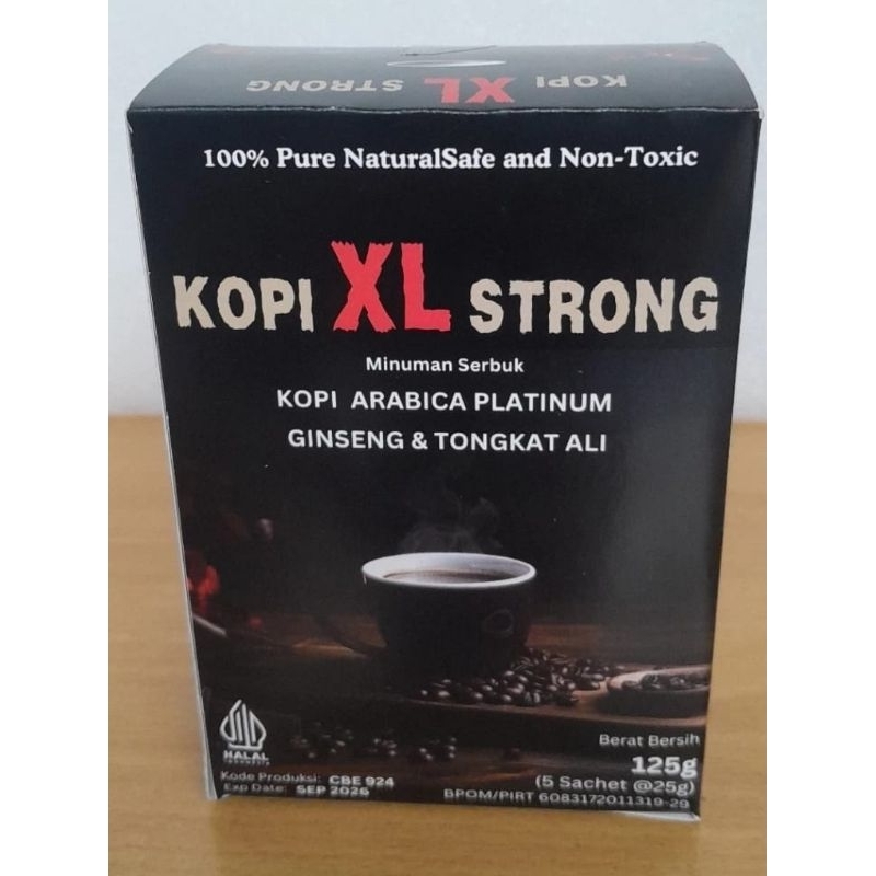 

KOPI XL STRONG ARABICA GINSENG + TONGKAT ALI 1 BOX ISI 5 SACHET