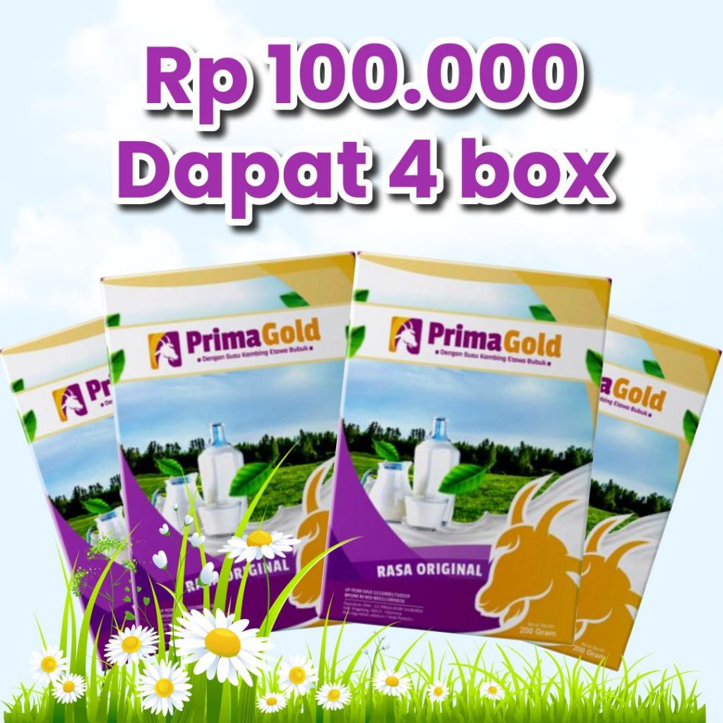 

4 BOX Susu Kambing Etawa Murni Prima Gold 100% asli