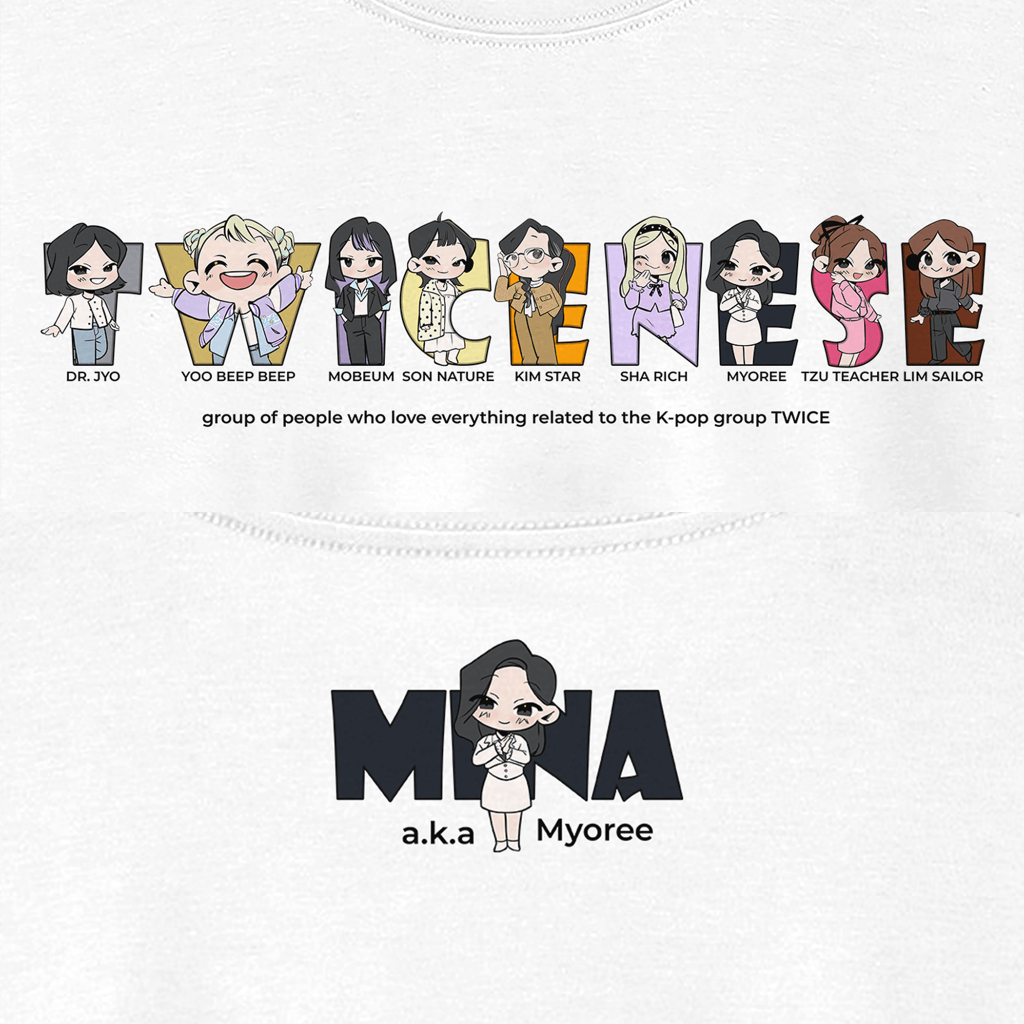 YuuRa Hobbies Kaos Unisex - Twice - Twicenese - Mina