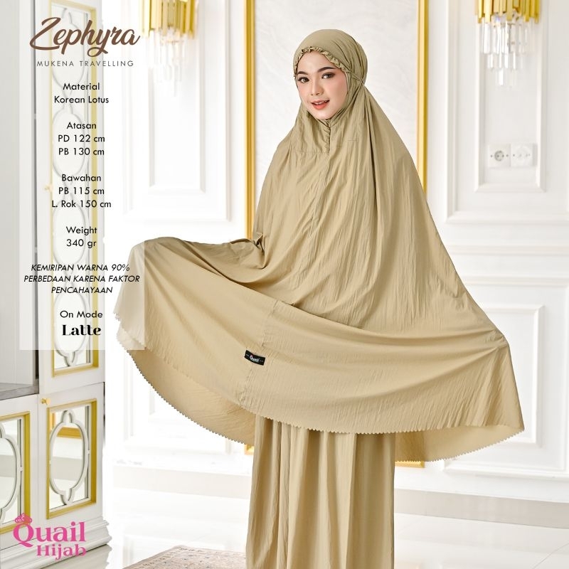 Mukena Traveling Zephyra ori Quail Hijab