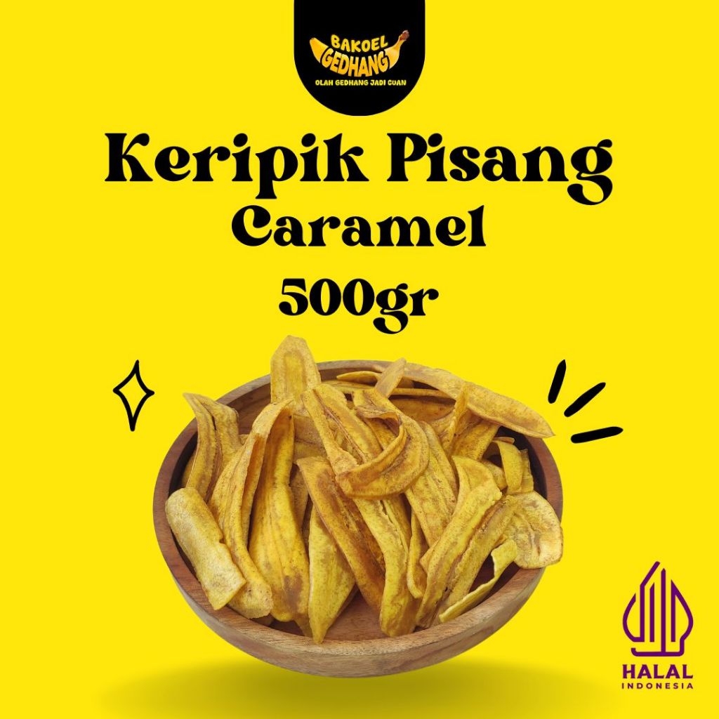 

KERIPIK PISANG MANIS CARAMEL 500 GRAM [SERTIFIKASI HALAL+PIRT]