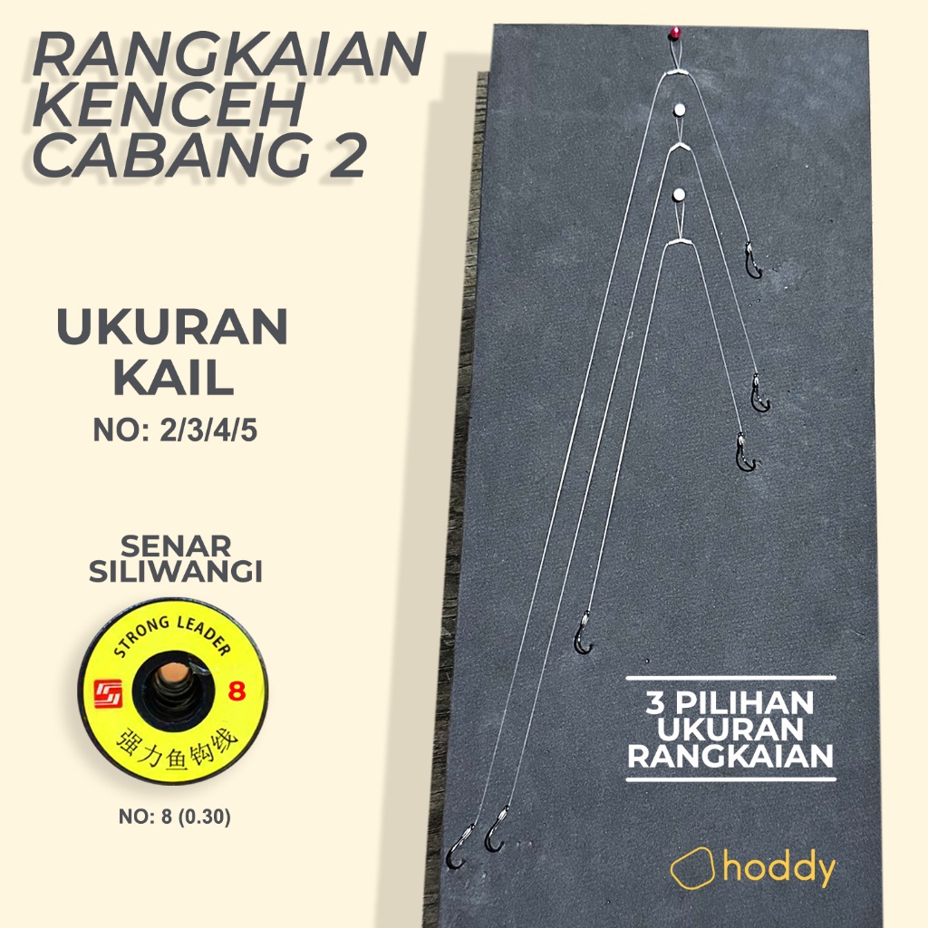 Rangkaian Pancing Kenceh Cabang 2 Kail 2 - Senar Siliwangi 8