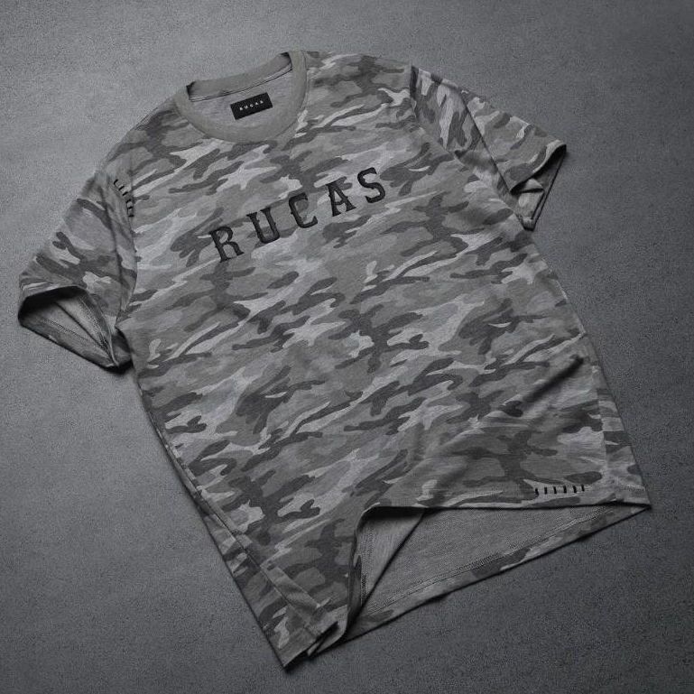 Kaos RUCAS Baju RUCAS T-Shirt RUCAS Camo Grey Original Loreng Abu abu