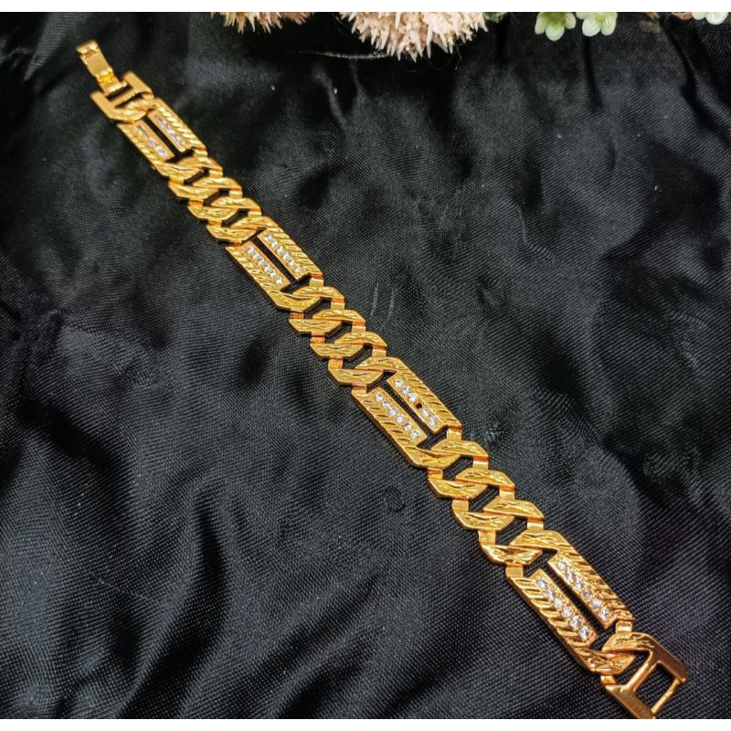 Gelang Tangan Wanita Rantai polos Lapis Emas 24k
