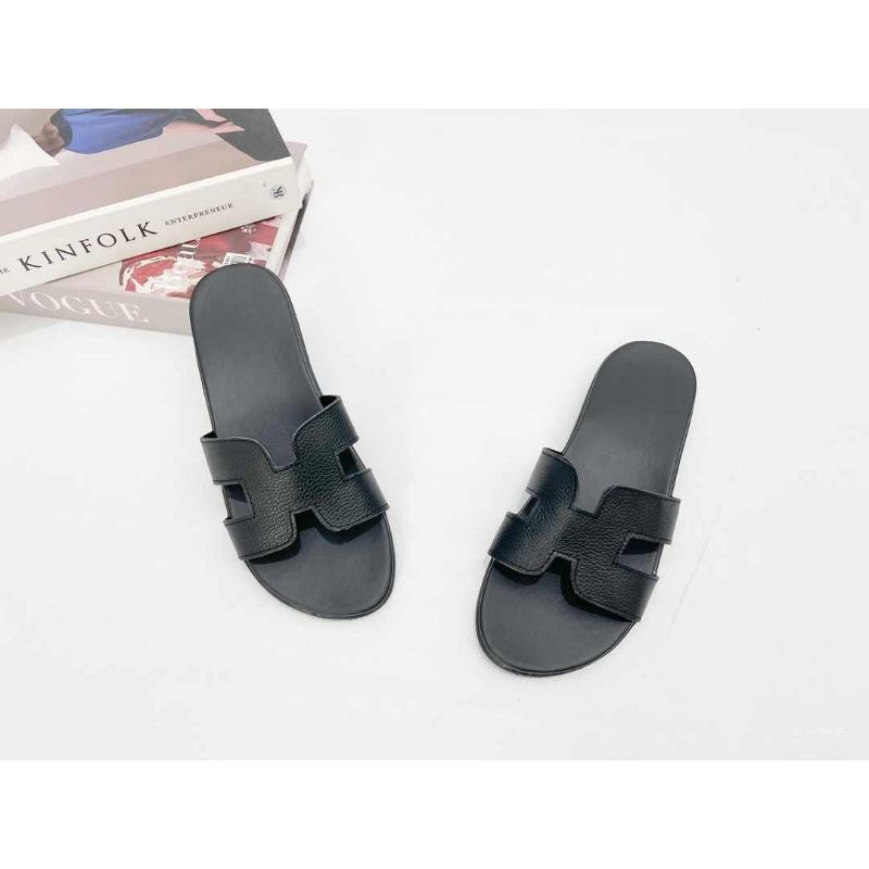 JD leather Sandal kulit wanita slop - Sendal kulit - Sandal flat wanita