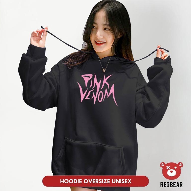 Langsung Beliii Redbear Hoodie Jumper Pink Venom Sablon MXXL Wanita