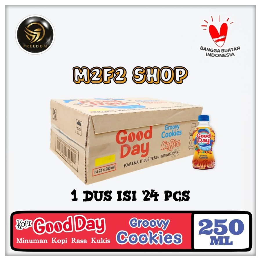 

Good Day Groovy Cookies Coffee | Kopi Rasa Kukis Botol Pet - 250 ml (Kemasan Karton)