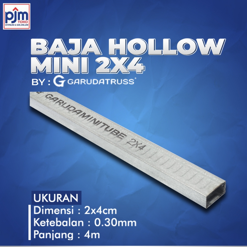 HOLLOW GARUDA MINI 2X4 0,3 / 0,30 / VARIAN HOLO / RANGKA HOLLOW GYPSUM / GALVALUM