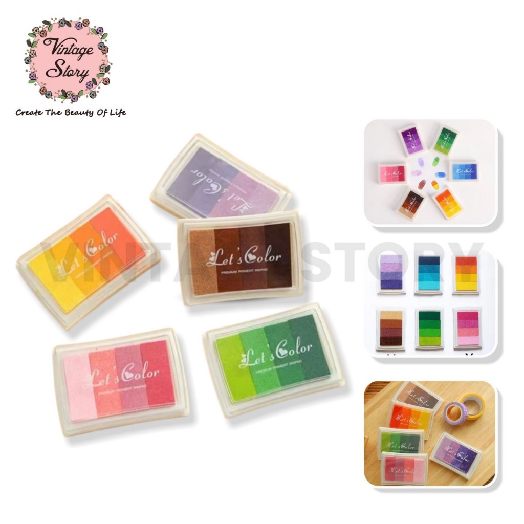 

Bak Cap Stempel Stamp Pad 4 Warna Gradient 4 in 1