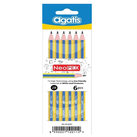 

Agatis - Pensil Tulis Neopex Eco 2B - Set 6 - Pensil 2B