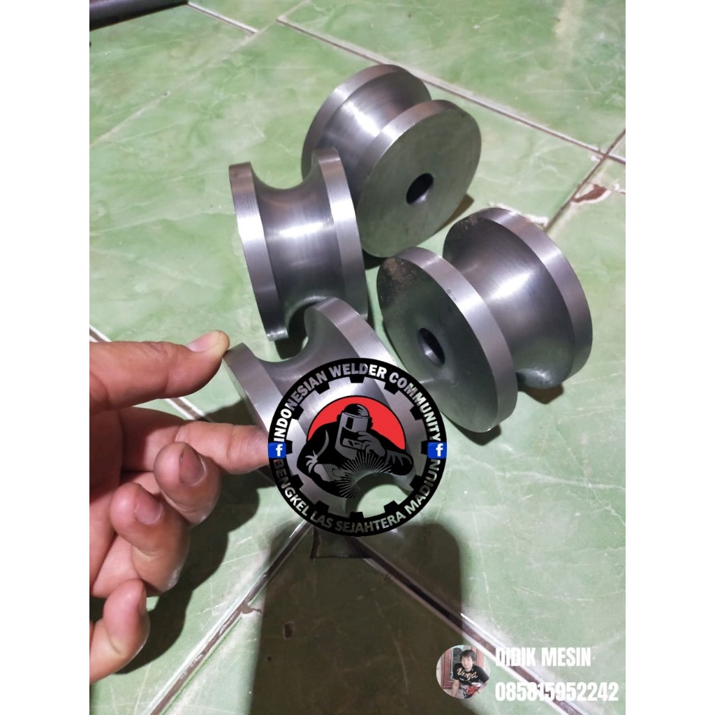 Spare part roll bubut kayu ( dowel ) model Lancip/Oval Bahan as besi ungkul yg di bubut