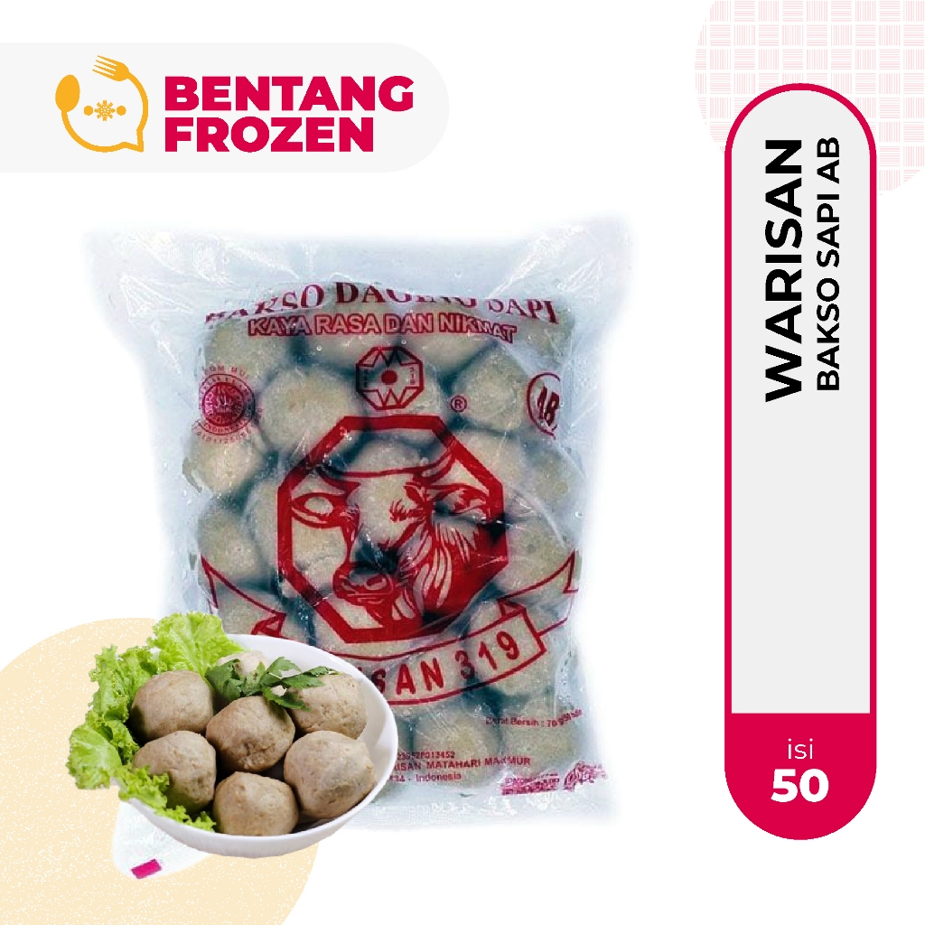 

Warisan Bakso Sapi 319 Isi 50Pcs / Baso Sapi Polos