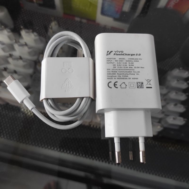 Charger vivo 33w original bawaan hp ( second )