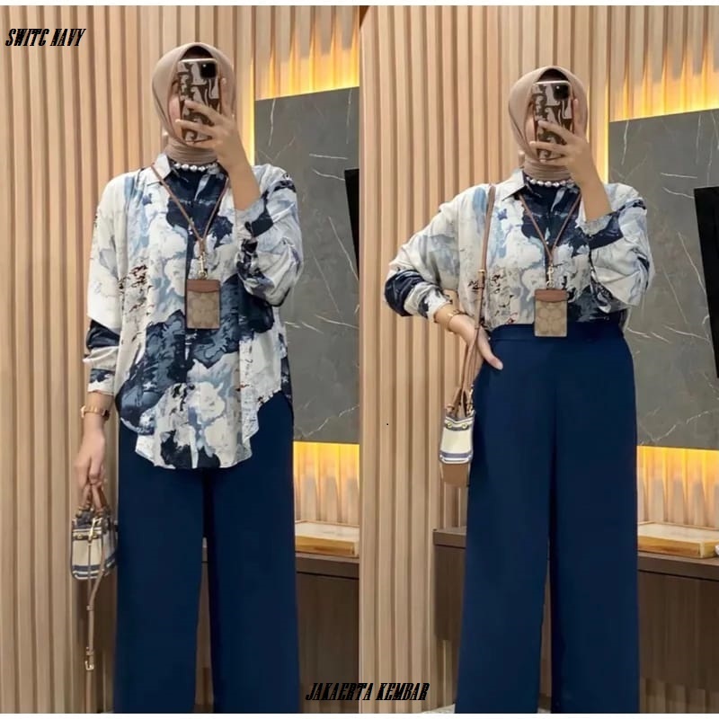 One Set 1 Setel Cewek Wanset Stelan Korea Stelan Murah Satu Stel Outfit Kece One Set Wanita Kekinian