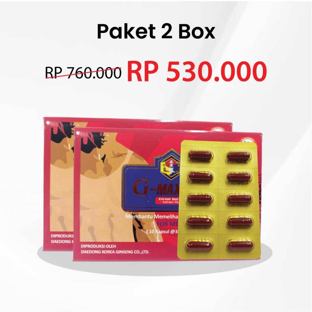 Paket 2 Box KOREAN RED GINSENG G-MAXLONG