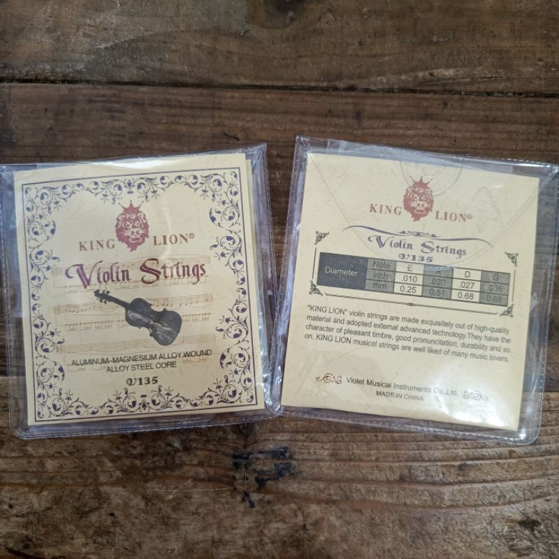 Senar Biola King Lion 135 Original - Violin String KING LION V135 Original - Size 4/4