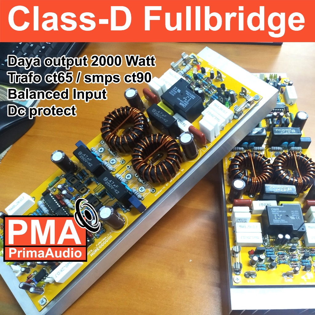 Class-D FullBridge Class D 2000Watt Full Fitur  Dobel Layer Full Bridge Power Amplifier