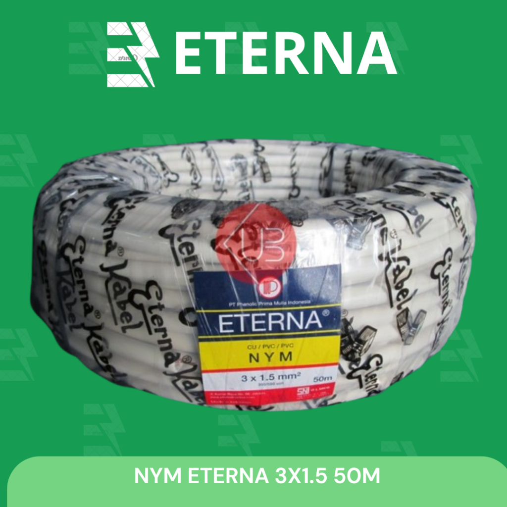 KABEL NYM ETERNA 3x1,5mm Panjang 50 meter dan 100 meter
