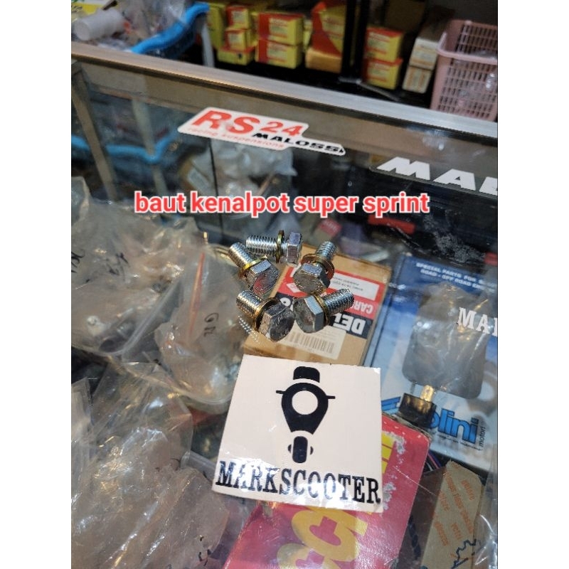 Baut kenalpot vespa super sprint