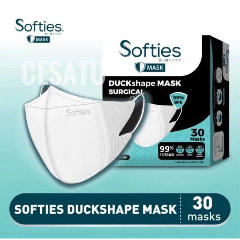 Duckshape Mask Softies - Masker dukshape/ duckbill isi 30