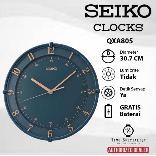 Jam Dinding SEIKO QXA 805 GOLD/SILVER ORIGINAL SEIKO