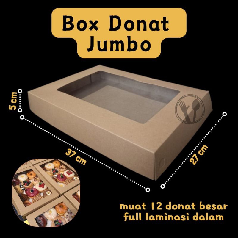 

BOX DONAT JUMBO DONUT ISI 12 ISI 24 ISI 36 BOX DONAT DUS DONAT JUMBO BOX HAMPERS BOX DONAT JUMBO LAMINASI