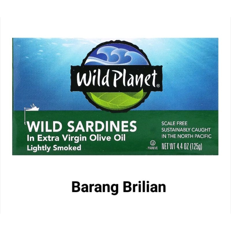 

Wild Planet Wild Sardines in Extra Virgin Olive Oil 125 Gram