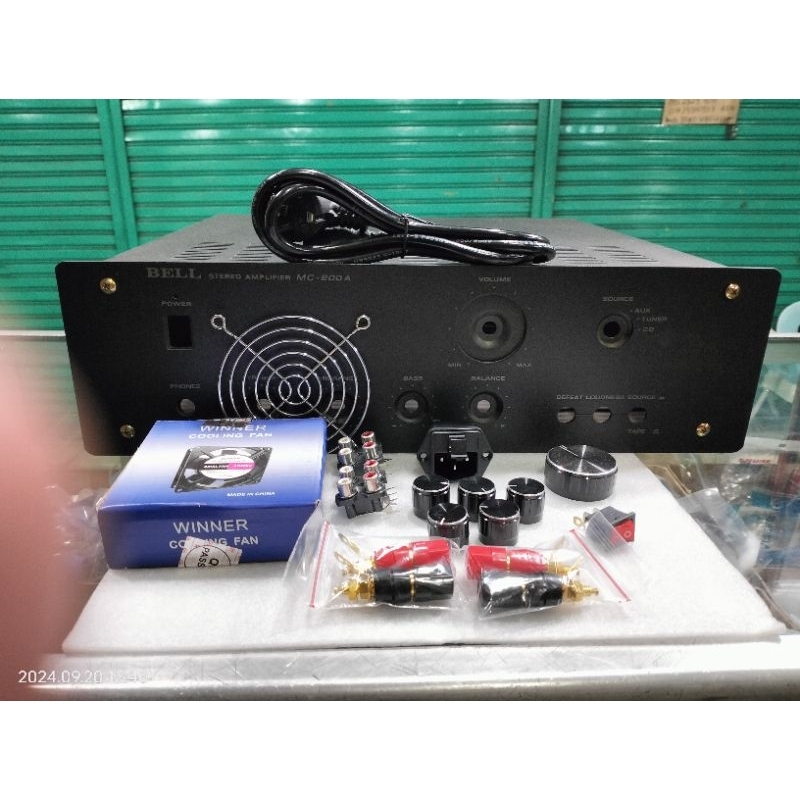 BOK POWER AMPLIFIER MC200A BELL +ACC(FAN/KIPAS AC220)