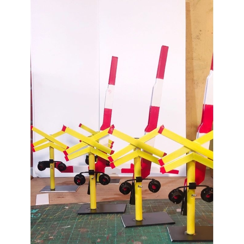 Mainan Palang Kereta Api Kayu Plastik Diskon Spesial