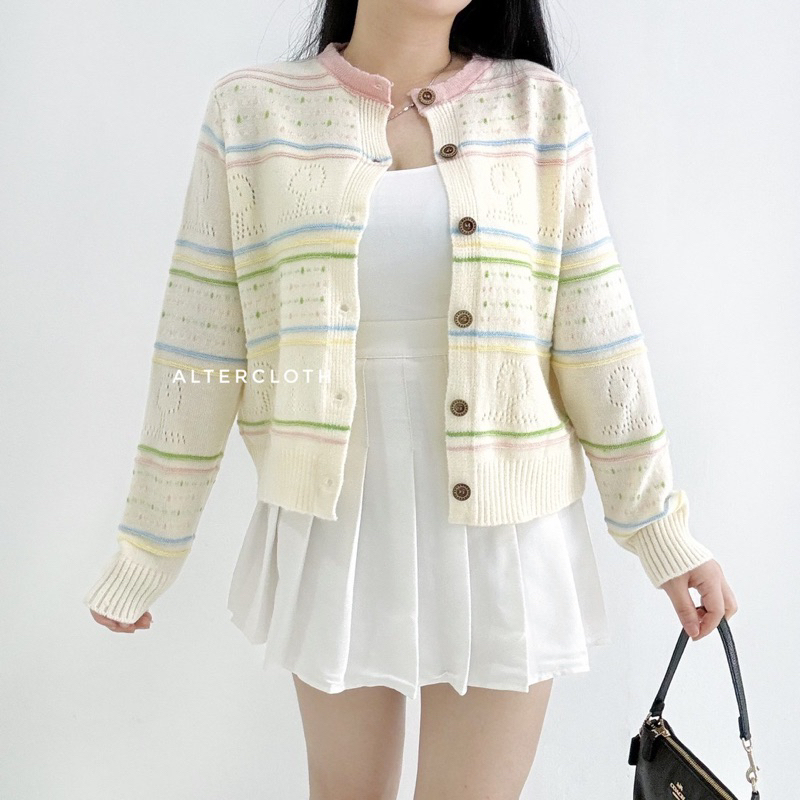 alter.cloth - INEKE CARDI | Atasan Wanita Lengan Panjang Longsleeve Kardigan Korea Fashion Knitwear 