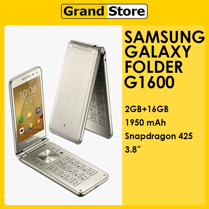 Samsung Galaxy Folder G1600 2GB/16GB 4G LTE Dual SIM Mobile Phone Snapdragon 425 Quad Core Android