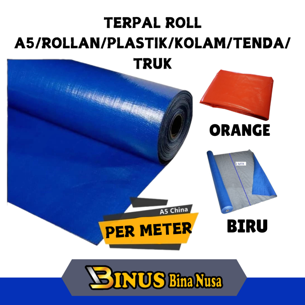 TERPAL ROLL/TERPAL KANDANG/TENDA/TRUK/KOLAM LEBAR 2 METER PANJANG CUSTOM (PER METER)