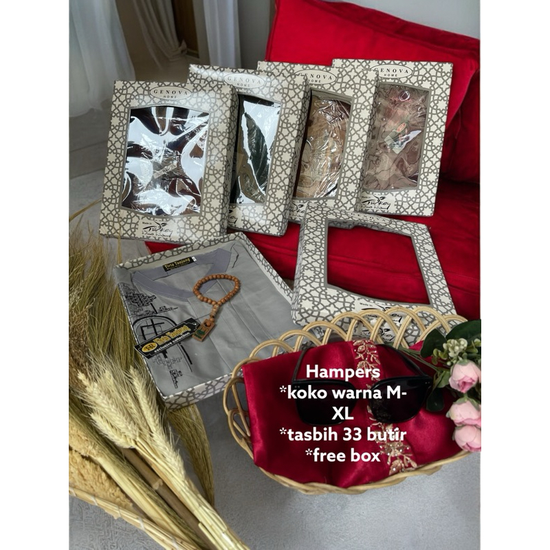 

Hampers/Parcel/Souvernir Baju Koko + Tasbih Gratis Box/paket bagi2 baju koko plus tasbih free box