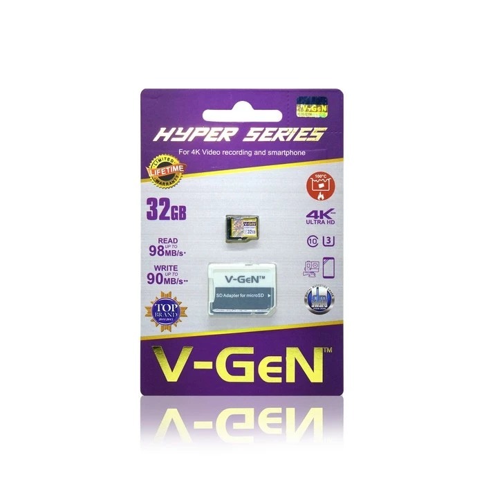 VGEN MicroSD Card TF 16GB 32GB 64GB 128GB Class 10 HYPER / Microsd SD Hyper VGEN Original