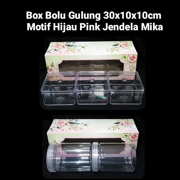 

( 5 pcs ) Dus Hampers Bolu Gulung Kotak Box 30x10x10 cm Muat 3 Toples Tabung 600ml