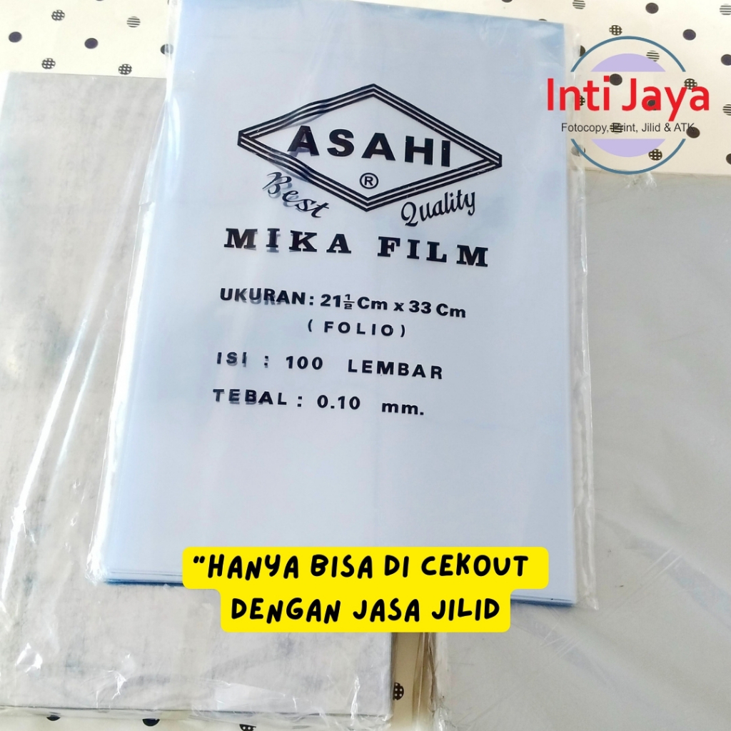

Cover Mika Bening Buram Plastik Jilid A4 - F4 Khusus Jilid