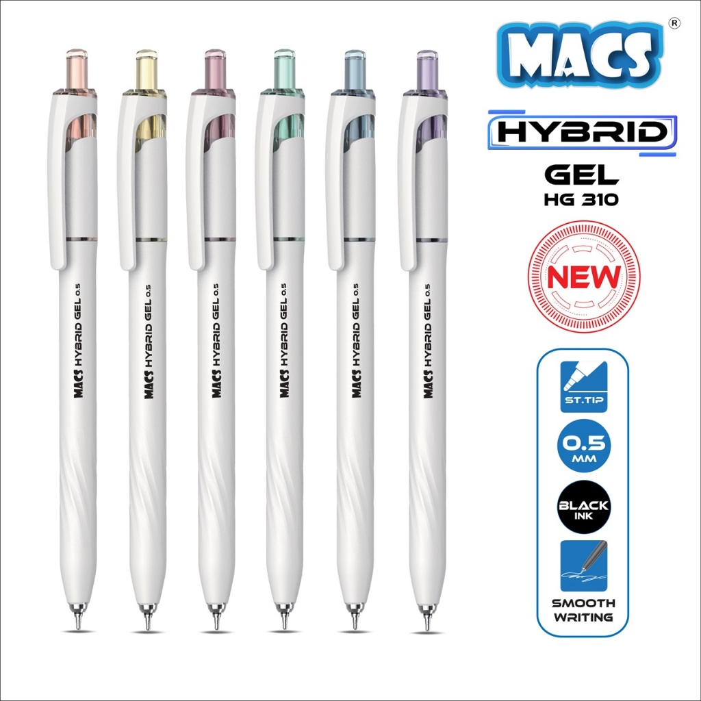 

MACS Hybrid Gel Pen HG 310 - Mix Color (Pulpen / Pena / Ballpoint )