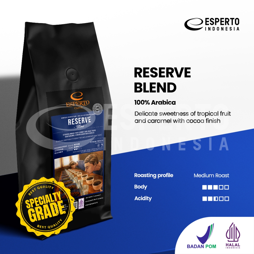 

Esperto Caffe Speciality Grade Reserve Blend 1 kg Kopi Biji