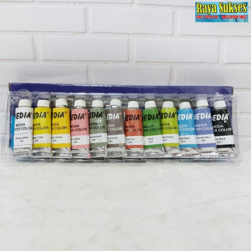 

Media Guitar Water Colour 12 Colours No.110/Cat Air 12 Warna