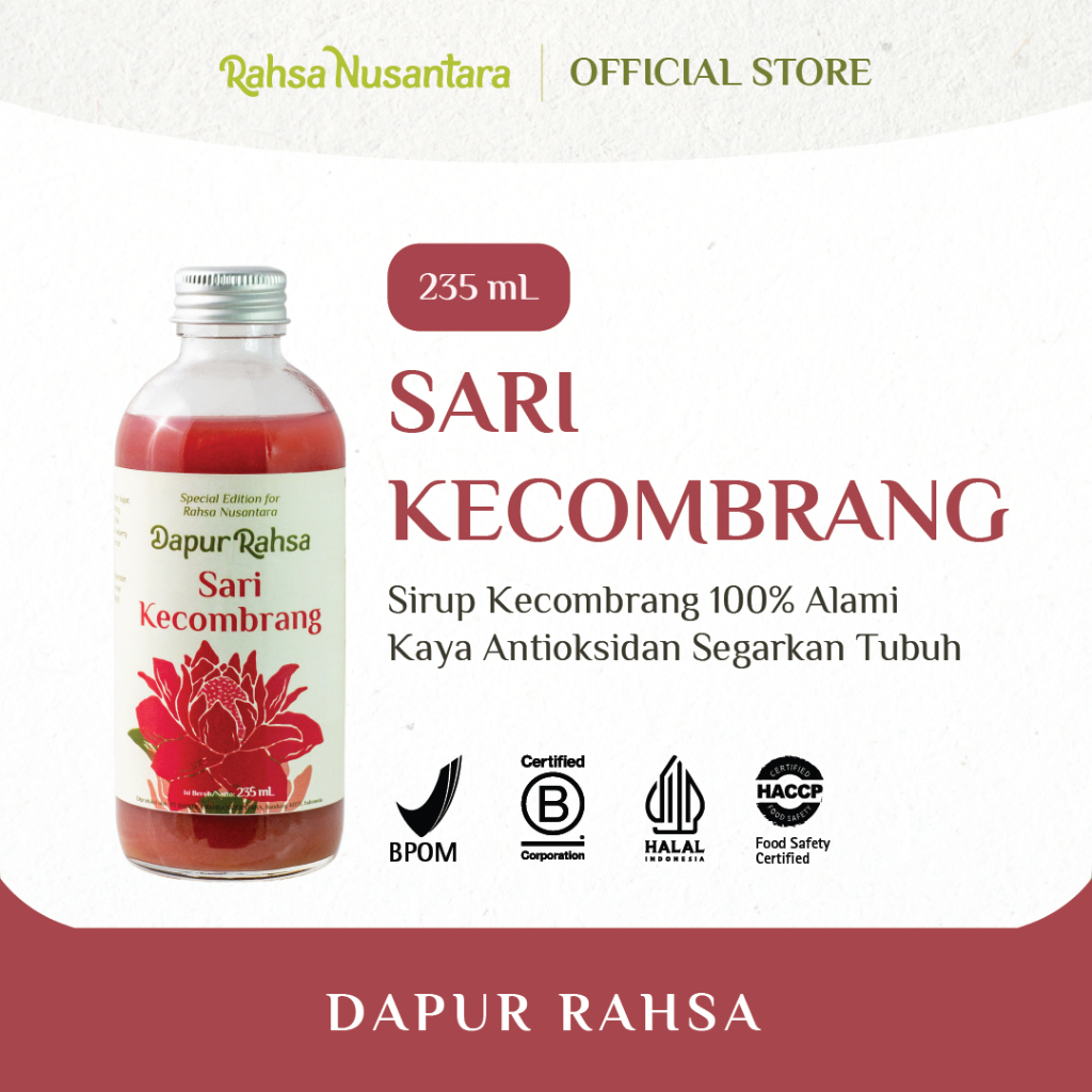 

Limited Edition: Sari Kecombrang 235mL | Sirup Herbal Alami | by Rahsa Nusantara