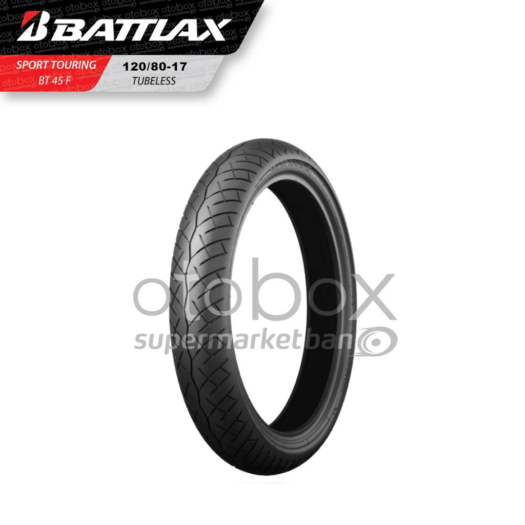 BAN LUAR BRIDGESTONE BATTLAX BT45 UKURAN 120/80-17 RING 17 TUBELESS