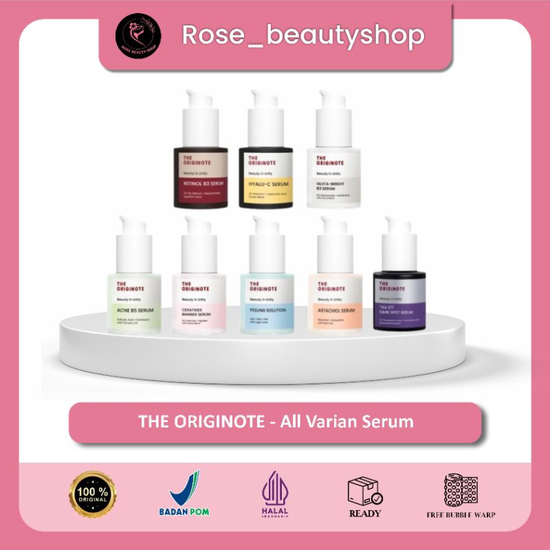 THE ORIGINOTE Serum All Series 20ml - Originote Retinol B3 Serum - Hyalu-C Serum - Acne B5 Serum - G
