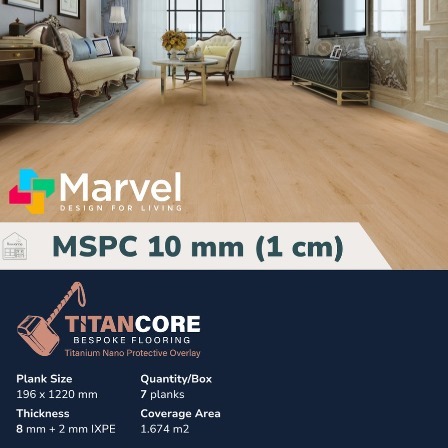 Lantai SPC 10 mm Titancore by MARVEL DANESON