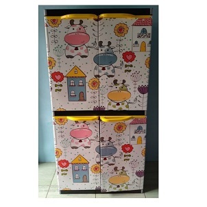 JUMBO BESAR - LEMARI PLASTIK MIAMI ORLANDO SUSUN 4 MINIMALIS ANIMAL RAK FULL