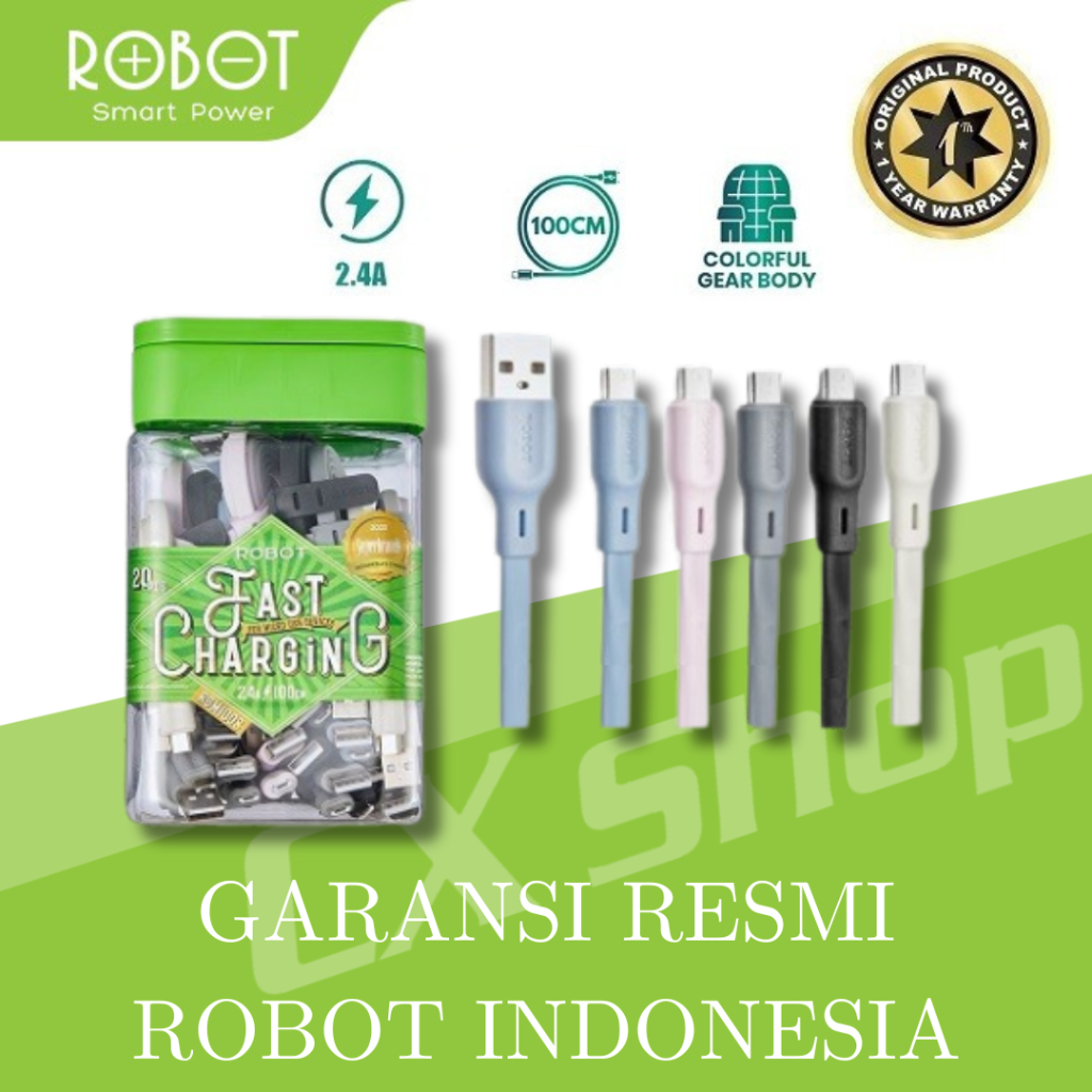 Robot RGM100S/RGC100S/RGL100S/RGCC100S Kabel Data Fast Charging 2.4A