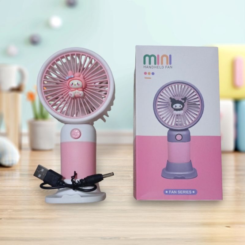 Mini Fan Kipas Angin Mini Karakter Miniso Warna Pastel | Kipas Angin USB